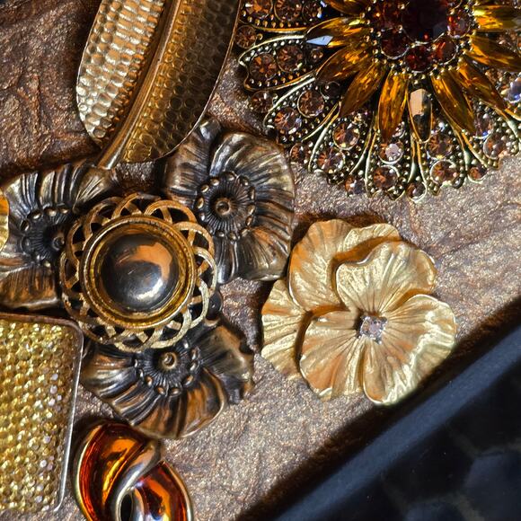 Handmade Framed Jewelry Art 8"W x 10"H - Picture 4 of 9